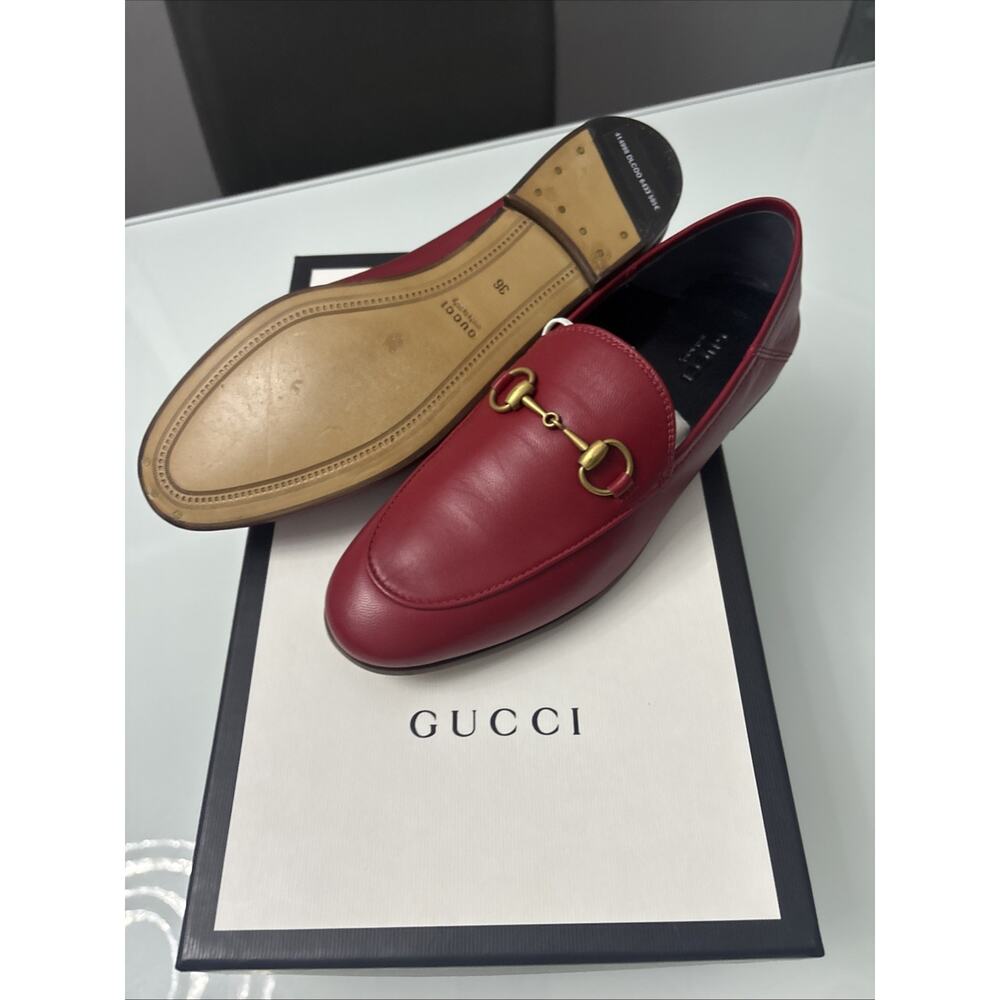 Gucci brixton Loafer red Leather Women’s 36 - Picture 2 of 6
